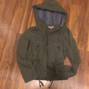 Womens Harper, Army Greenish Jacket, S, design-Lined hoodie. Looks Great, 🔥.